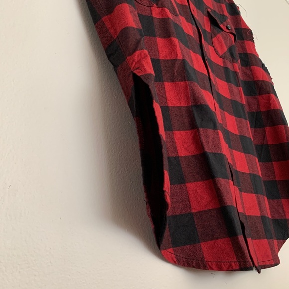 Fear of God FOG Sleeveless cutoff flannel longline - Picture 7 of 9